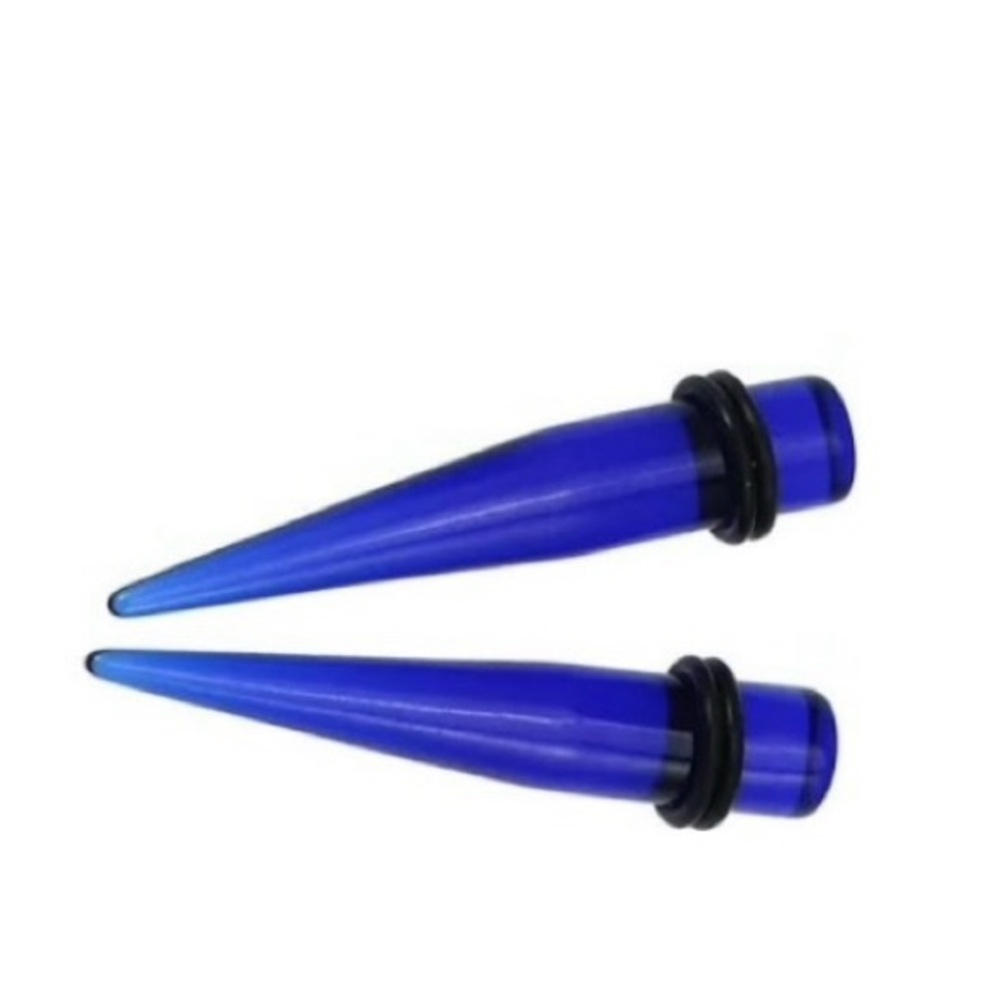 BODY VIBE👂🏼9/16” Blue Acrylic Tapers